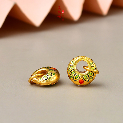 族风镀金项圈平安锁手链配件新款