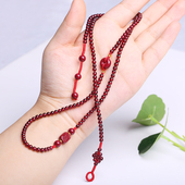石榴石属马本命年马年朱砂腰链女士红绳腰绳紫金砂红色腰带平安礼