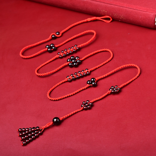 天然原石石榴石本命年红绳腰链带女士性感宝石情人节新年女友礼物