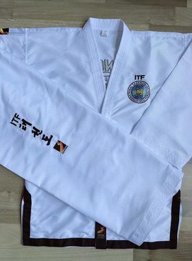 花郎武道 ITF国际比赛专用 新款SASUNG副师范服1-3段黑带服速干