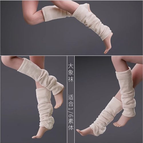 1/6可动女兵人偶堆堆袜大象袜