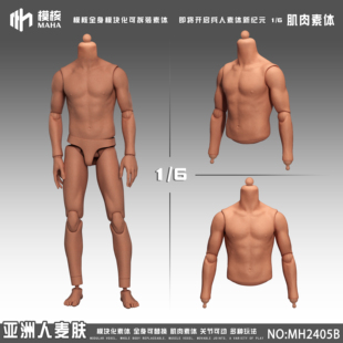 现货 模核 1/6 可动男素体肌肉版 兵人偶 美术绘画素描人体用模型