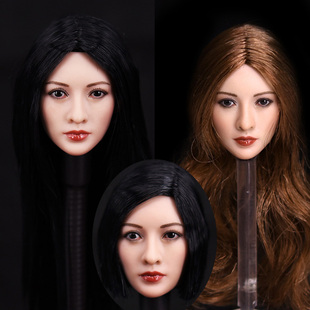 现货 1比6兵人 亚洲美女头雕 神似景甜 柳岩短发 适合包胶素体