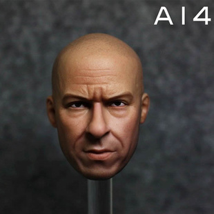 现货包邮 御车族 1比6兵人模型配件 A-14速度与激情 范迪赛尔头雕