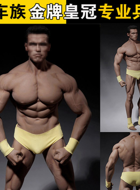 现货Phicen TBLeague M34/M35 钢骨肌肉型健美身材包胶男素体