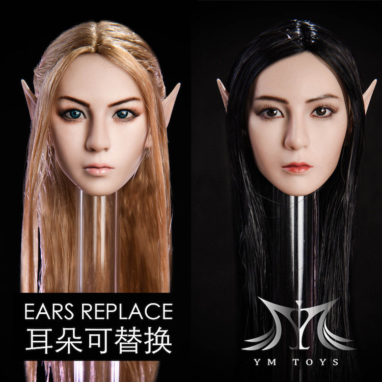 现货兵人偶美女头雕适合包胶素体图片