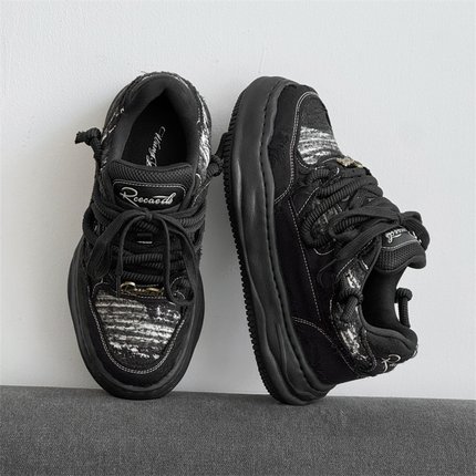 三寻/黑武士内增高7CM新款厚底增高休闲板鞋男休闲鞋子溶解鞋百搭