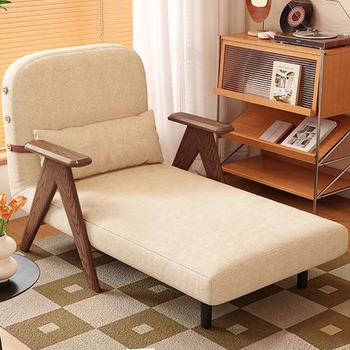 kino折叠沙发床单人家用休闲多功能贵妃躺床小户型棉麻实木抽拉床