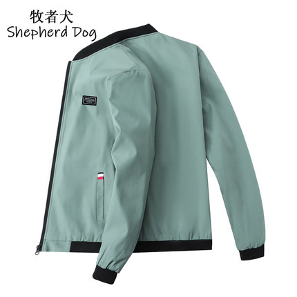 春秋新款男士休闲夹克韩版修身青少年棒球服立领简约外套男装上衣