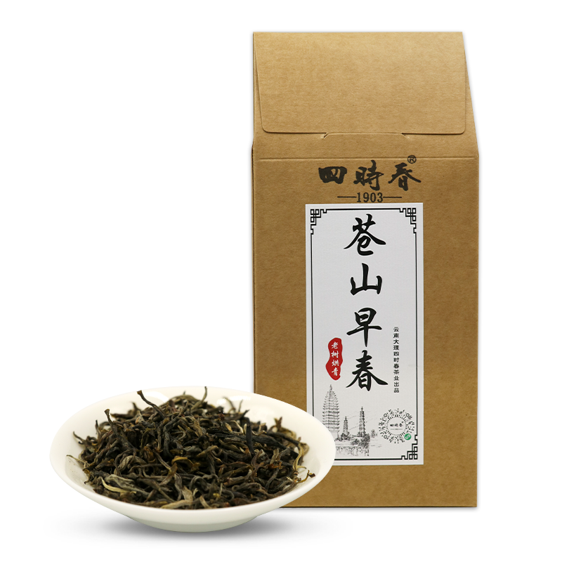 大理四时春苍山早春特级大叶种绿茶云南特产耐泡回甘250g特价