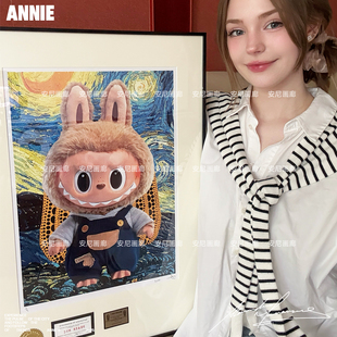 梵高联名25新安尼画廊挂画LABUBU合集大春野潮流装饰画