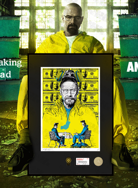 Breaking Bad安尼画廊绝命毒师版画挂画卧室男孩子限量美国装饰画