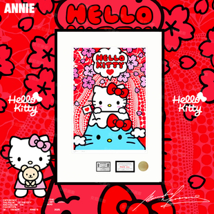 客厅装饰画轻奢高级感富士山安尼画廊HelloKitty挂画儿童房装饰画