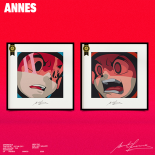 安尼画廊潮流摆件呐喊的洛克人AOKIZY装饰画韩国艺术家挂画二次元