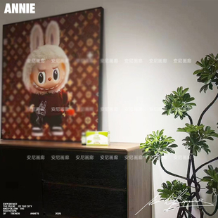 饰画 潮流装 25大尺寸安尼画廊挂画拉布布LABUBU5205代 海外版