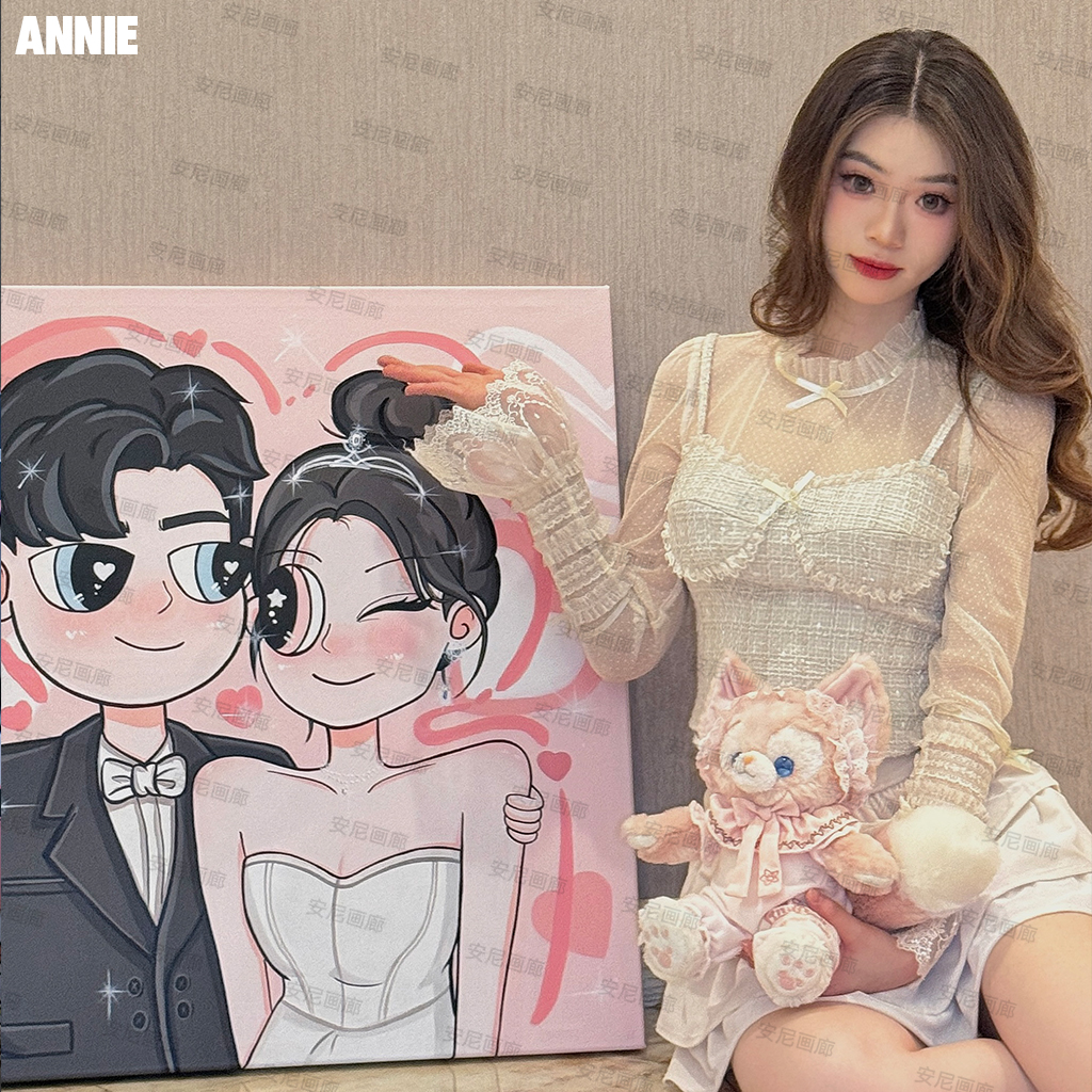 纯手绘丙烯画定制私人高定装饰画