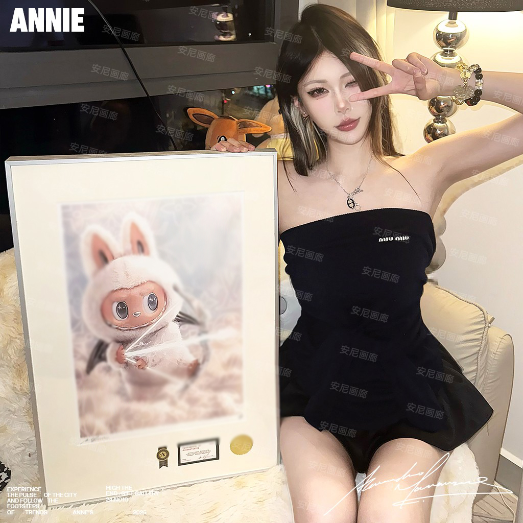 珍藏安尼画廊挂画ZIMOMO阴晴白大天使ANGEL IN CLOUDS装饰画