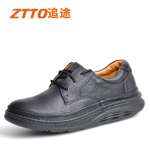 ZTTO男鞋系带头层牛皮四季皮鞋手