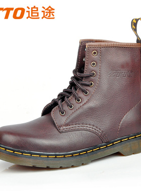 ZTTO亏本清仓特价处理手工牛皮马丁靴英伦男真皮短靴牛筋底皮鞋子
