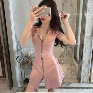 野外约会神器女生免穿脱户外全拉链连衣裙一拉到底双头拉链