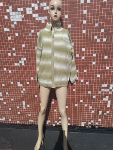 全拉链毛衣一拉到底100-150斤穿一拉就开连衣裙