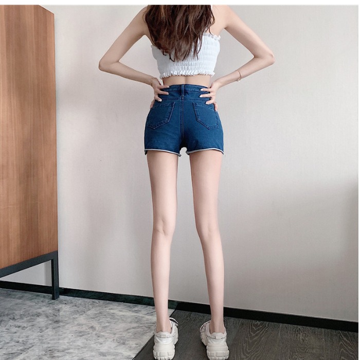 开档隐形拉链舒适超低短裤