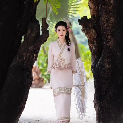 传统傣族显瘦气质套装2024年秋季