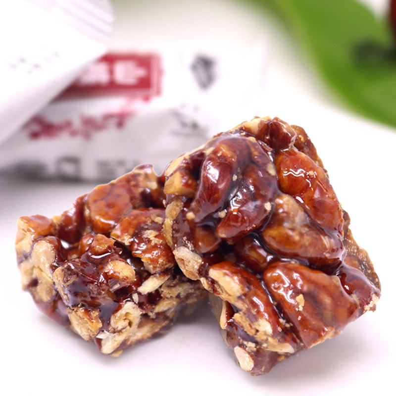 杭之语核桃糖杭州特产零食临安小核桃仁糖原味手工糖块喜糖250g