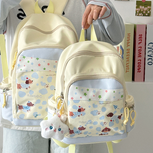 日系原宿ins可爱卡通背包女初高中大学生上课双肩包港风时尚书包