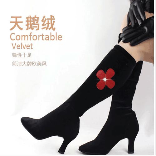 贝蒂T17丝绒成人摩登鞋 初学者国标舞鞋 摩登舞广场舞练习鞋特价