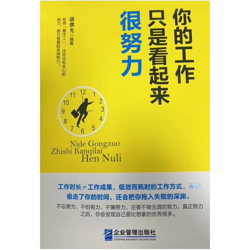 二手你的工作只是看起来很努力 康继允 企业管理出版社