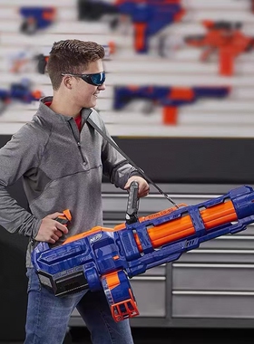 全新孩之宝Nerf热火精英连发软弹枪速瞄发射器橙机儿童男孩玩具