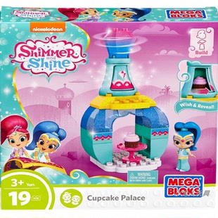 MEGA BLOKS 美高愿望精灵亮亮和晶晶拼装大颗粒积木女孩拼装玩具