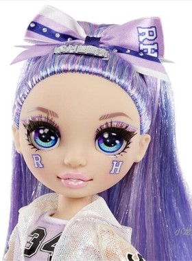 MGA Rainbow High 彩虹高中长发娃娃啦啦队女孩关节过家家玩具