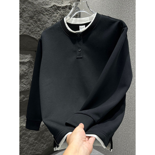 假两件卫衣男款休闲上衣韩版穿搭设计感圆领外穿男生秋天衣服帅气