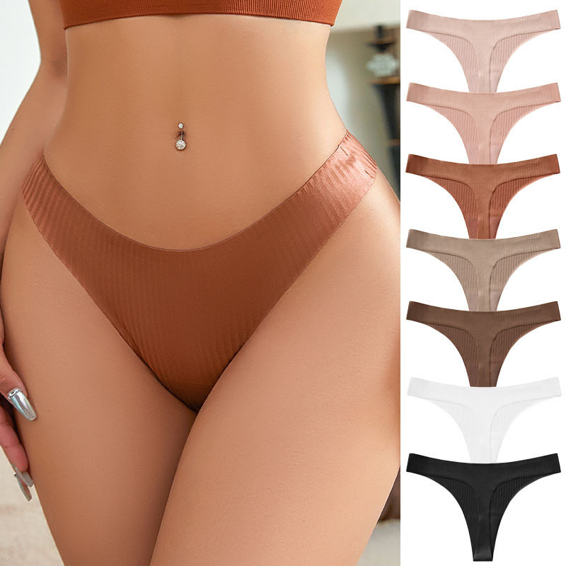 跨境光面螺纹无痕T裤女低腰大码舒适透气健身运动高叉性感丁字裤,女士内衣/男士内衣/家居服,男丁字裤,淘宝优惠券,粉丝福利购,淘宝优惠卷