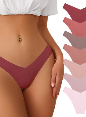 跨境低腰无痕冰丝少女内裤