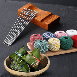 粽子专用针端午扎裹包粽子的绳子食品级捆绑棉绳捆螃蟹穿棕全棉线