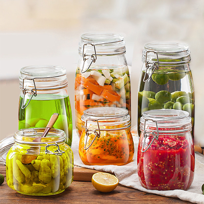 泡菜坛子密封罐玻璃瓶食品腌咸菜自酿酒泡酒瓶杂粮储物罐家用盐罐,厨房/烹饪用具,密封罐,淘宝优惠券,粉丝福利购,淘宝优惠卷