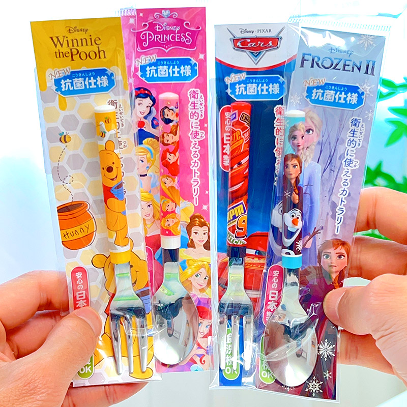 日本YAXELL儿童叉勺餐具学校勺子卡通宝宝短勺汤匙汤勺叉子小学生