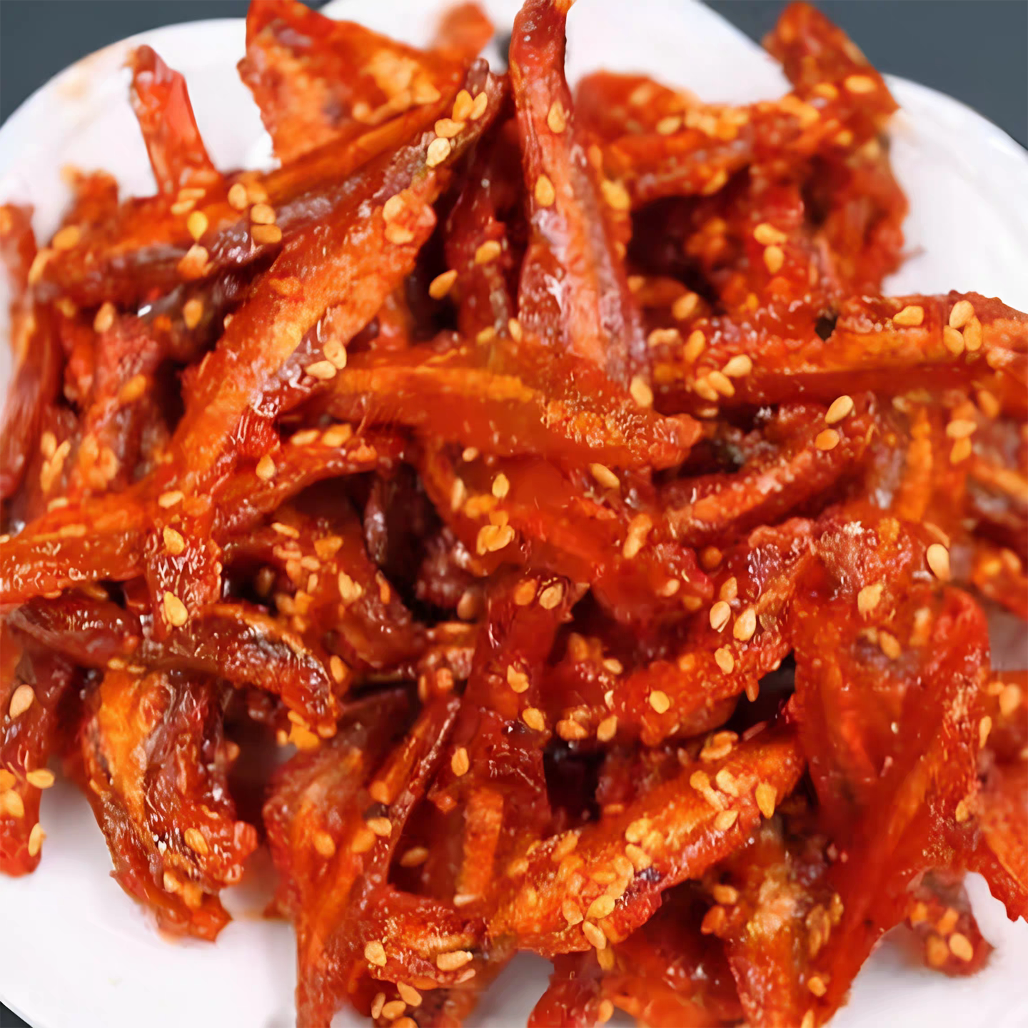 蜜汁香辣小银鱼即食银鱼仔白饭鱼小鱼干甜辣特产小吃下饭