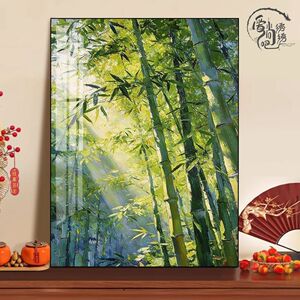 节节高升十字绣2026新款高颜值ins生机绿竹线绣客厅玄关手工绣diy
