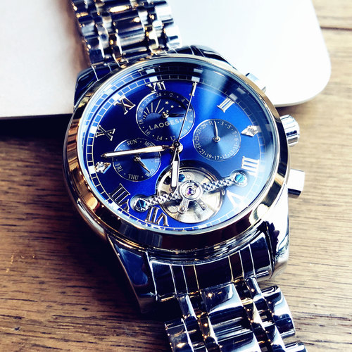 新款全自动防水潮流镂空陀飞轮