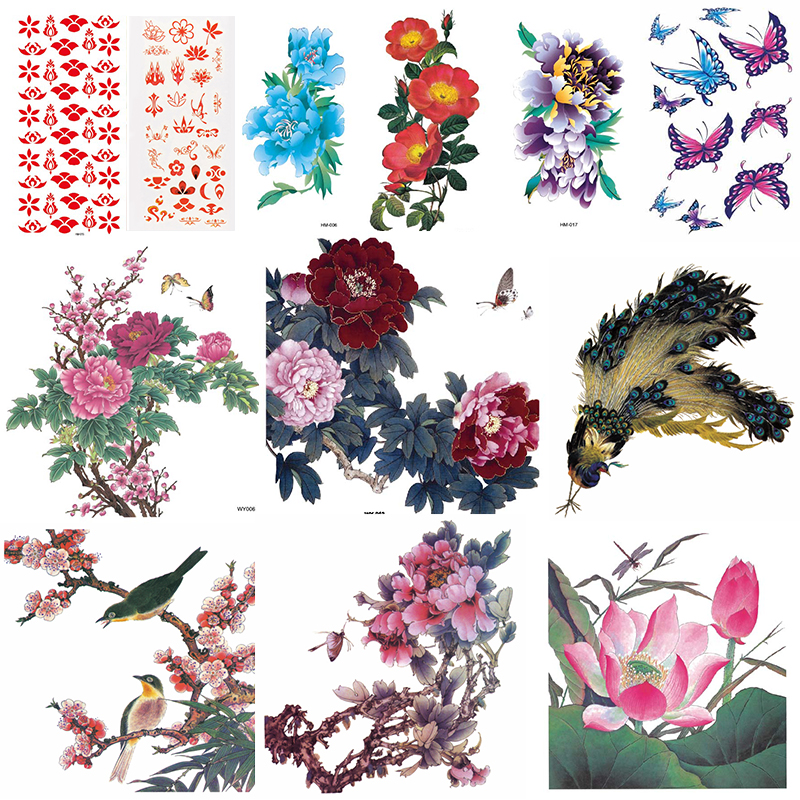 贴花纹身贴画古风造型