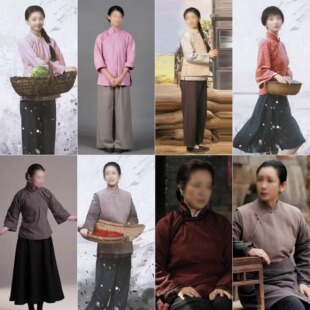 影视古装民国清末女士棉麻服装村姑丫鬟农民学生装村妇老百姓古装