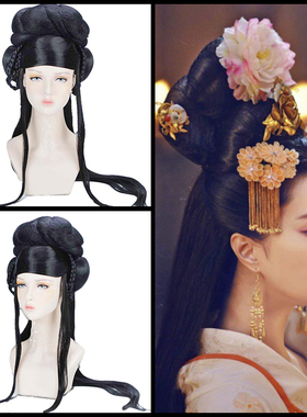 李玉刚男士反串长发头套古装整顶古代假发套舞台演出假发套B-021