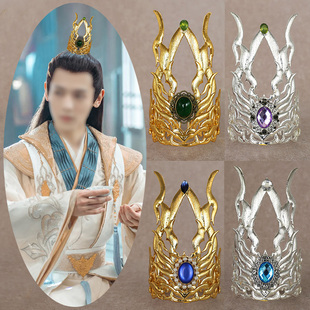 古装仙侠古风汉服束发冠银色头饰镀金古典男女款宫廷武侠发饰头冠