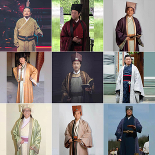 影视古装唐朝宋朝明朝男士棉麻汉服员外富商掌柜管家老爷书生古装