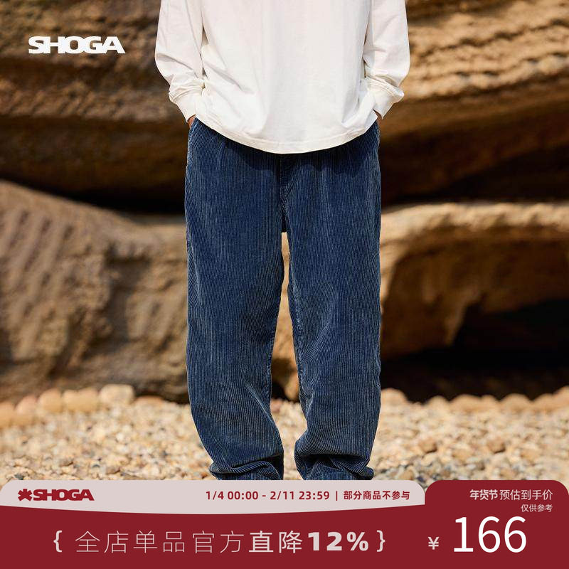 SHOGA日系复古秋冬保暖灯芯绒休闲长裤男cityboy宽松休闲运动裤子,男装,休闲裤,淘宝优惠券,粉丝福利购,淘宝优惠卷
