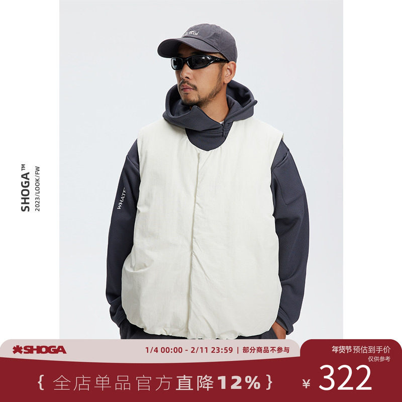 SHOGA日系羽绒马甲男士秋冬新款90白鸭绒三防外穿保暖背心外套潮,男装,羽绒马甲,淘宝优惠券,粉丝福利购,淘宝优惠卷